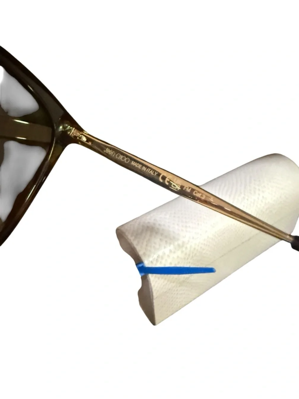 Jimmy Choo NERIA/S Oversized Tortoiseshell Sunglasses Italy Like New w/ Case - Picture 6 of 8